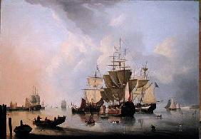 A Two Decker and other Vessels 1829