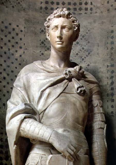 St. George, detail of head and torso von Donatello