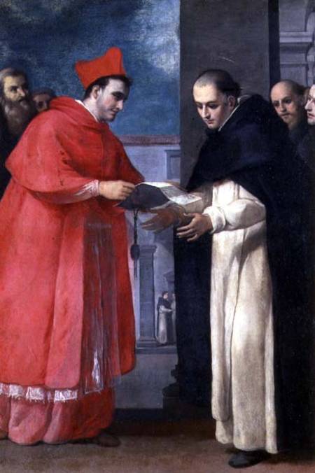 A Cardinal Gives a Bull to a Dominican Saint von Donato Mascagni