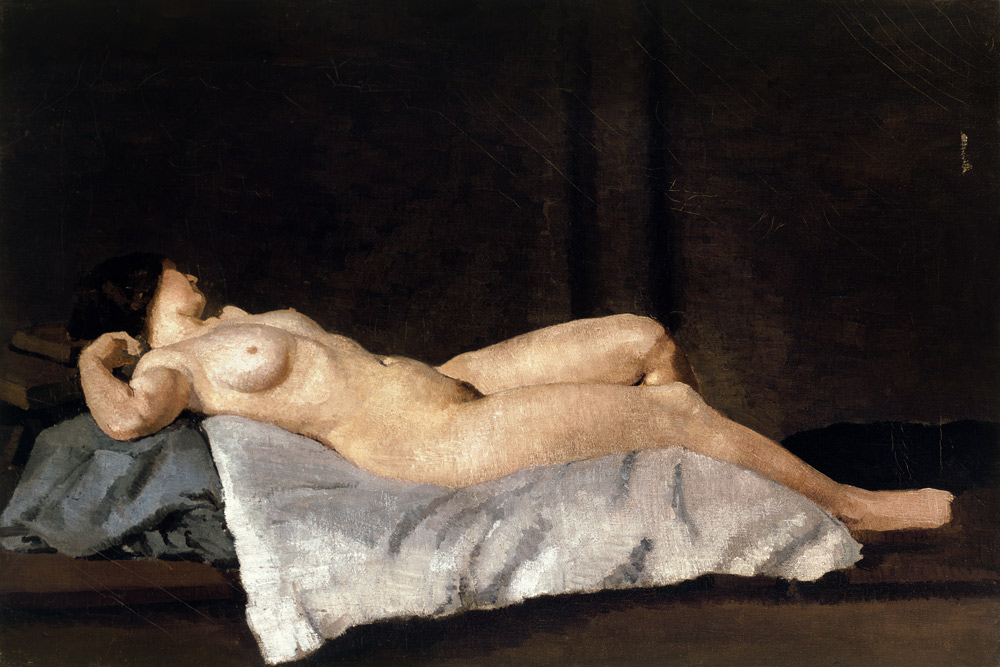 Female Figure Lying on Her Back, 1912 (oil on canvas) von Dora Carrington