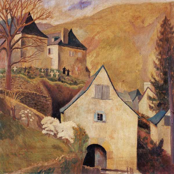 Mountain Church, Larrau (oil on canvas) von Dora Carrington