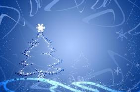 blaue illustration zu weihnachten