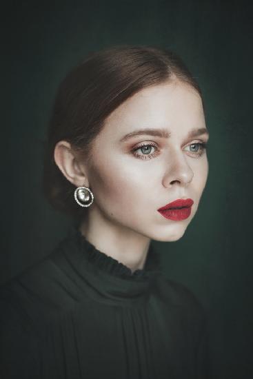 Porträt einer rothaarigen Frau