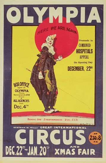 Bertram Mills circus poster von Dudley Hardy