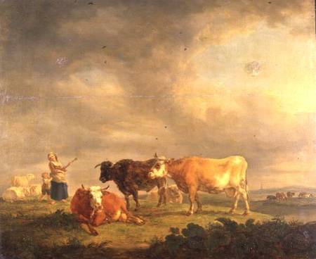 Cattle Grazing in a Landscape von Dutch School