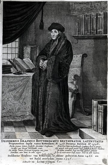 Desiderius Erasmus, ''Restorer of the Latin language'' von Dutch School