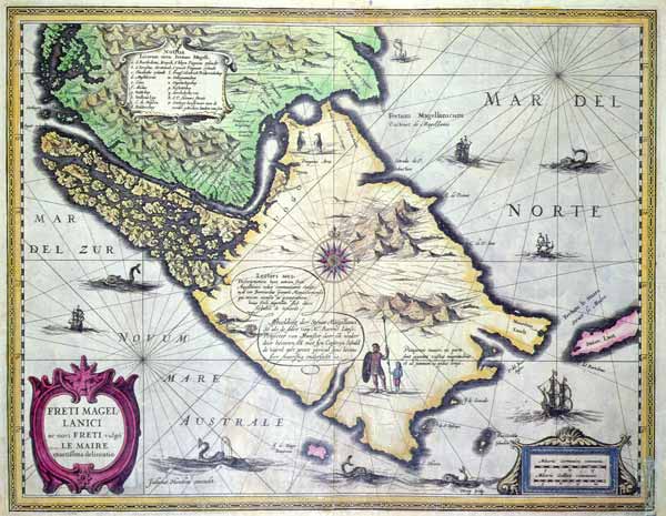 Map of the Magellan Straits, Patagonia von Dutch School