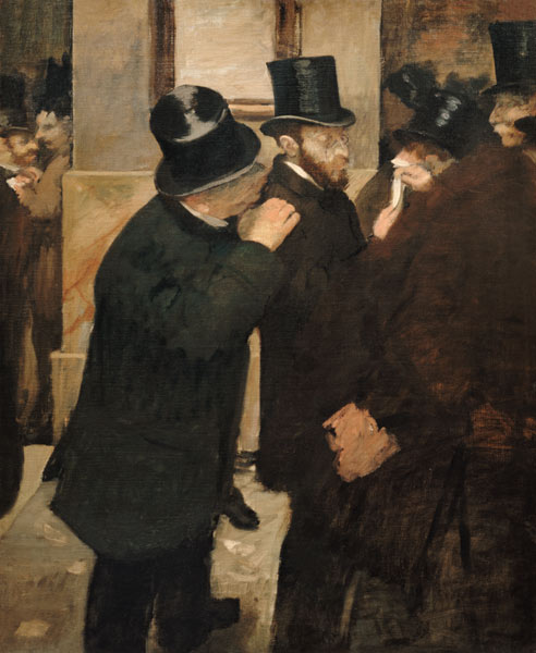 At the Stock Exchange von Edgar Degas