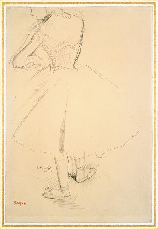 Balletttänzerin von Hinten von Edgar Degas