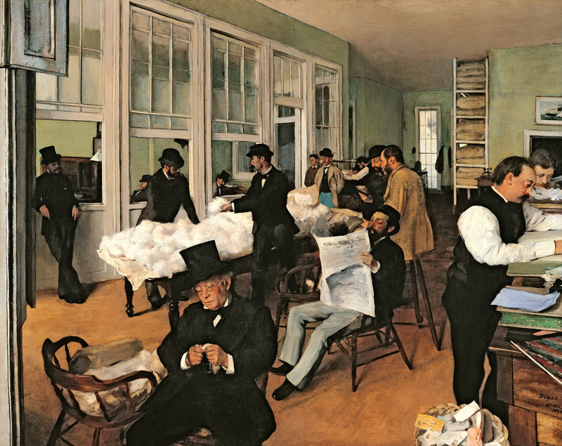 Büro der Baumwollhändler in New Orleans von Edgar Degas
