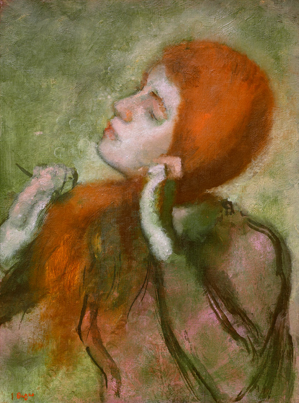 Frau beim Kämmen von Edgar Degas