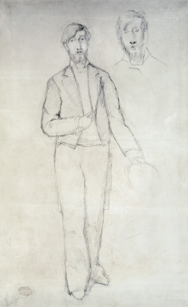 Portrait of George Moore (1852-1933) von Edgar Degas