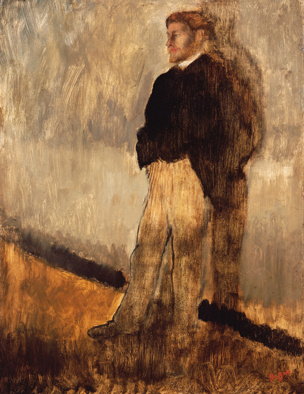 Portrait of a Man Standing with his Hands in his Pockets (Study for l''Interieur) 1868-69 von Edgar Degas