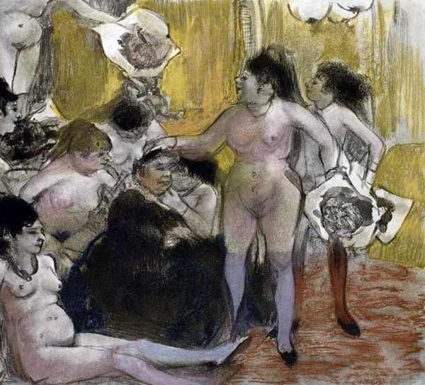 Illustration from 'La Maison Tellier' by Guy de Maupassant von Edgar Degas