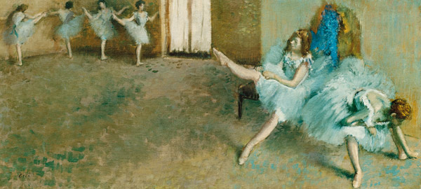 Tänzerinnen vor Auftritt von Edgar Degas