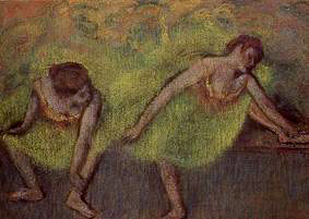 Zwei ausruhende Tänzerinnen von Edgar Degas