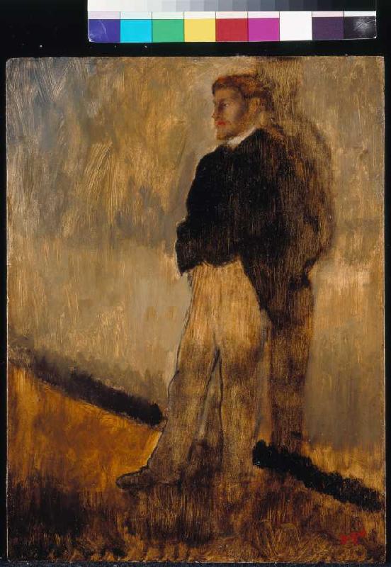 Bildnis eines stehenden Mannes mit den Händen in den Hosentaschen von Edgar Degas