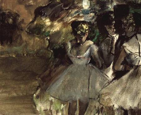 Three Dancers in the Wings von Edgar Degas