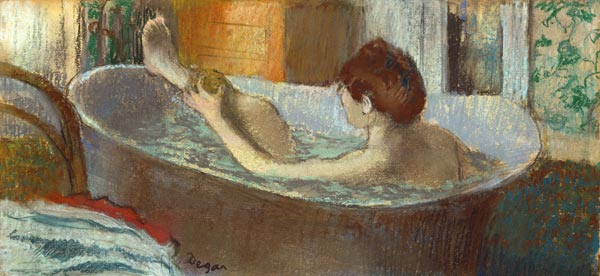 Frau,  sich das Bein waschend von Edgar Degas