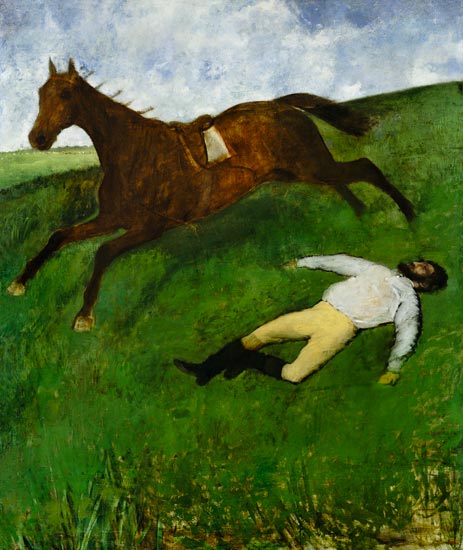 Der gestürzte Jockey. von Edgar Degas