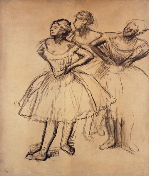 Drei Tänzerinnen (Trois Danseuses). von Edgar Degas