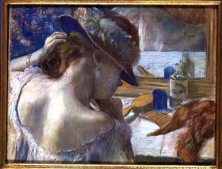 In Front of the Mirror von Edgar Degas