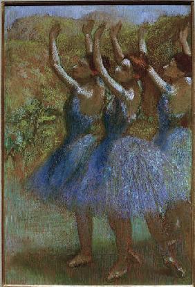 Drei Tänzerinnen in Blau