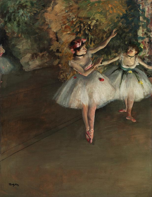 Two Dancers on a Stage von Edgar Degas