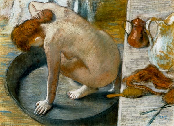 Frau beim Waschen von Edgar Degas