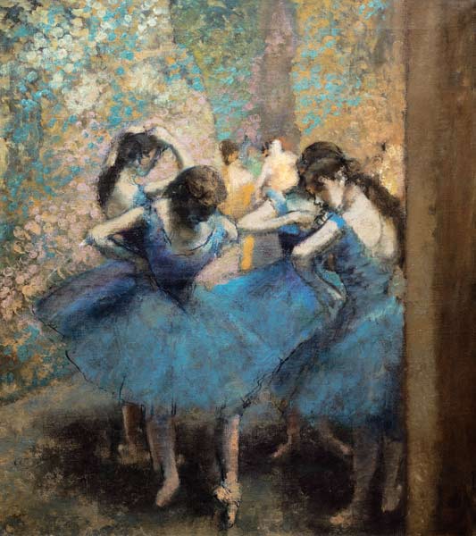 Die blauen Tänzerinnen von Edgar Degas