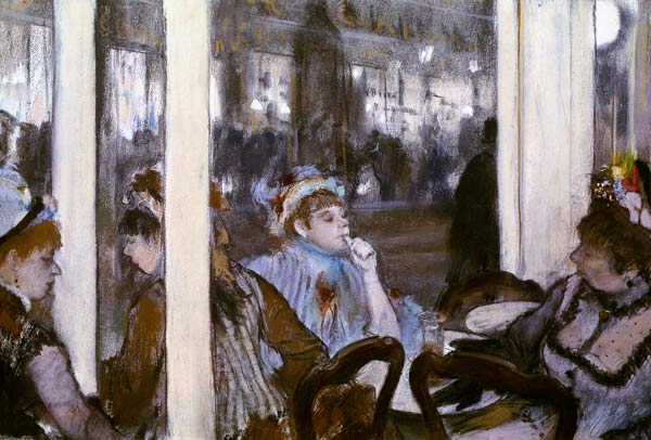 Women on a Cafe Terrace von Edgar Degas