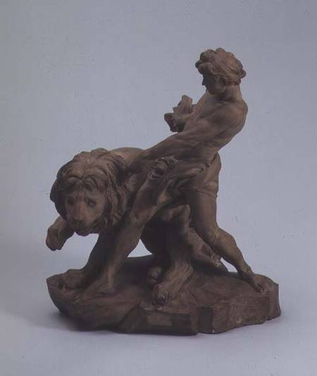 Athlete with a Lion, sculpture von Edme Bouchardon