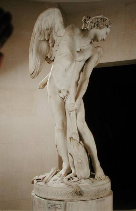 Cupid Carving his Bow from the Club of Hercules von Edme Bouchardon