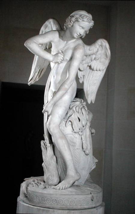 Cupid Carving his Bow from the Club of Hercules von Edme Bouchardon
