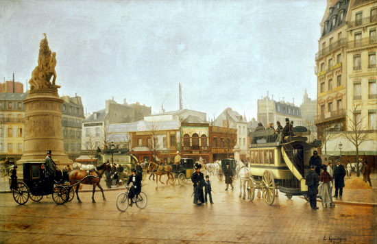 La Place Clichy, Paris von Edmond Georges Grandjean