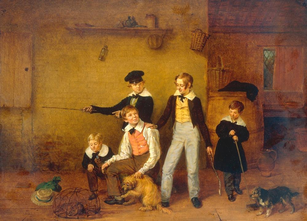 Boys with their Pets von Edmund Bristow