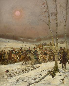 Der Angriff der Kosaken auf die Ehrengarde