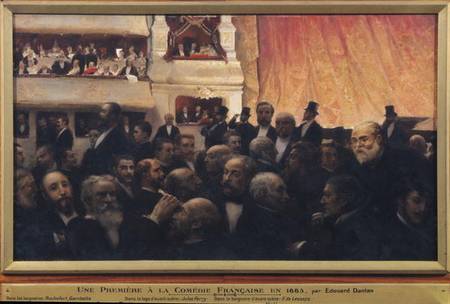 First Night at the Comedie Francaise in 1885 von Edouard-Joseph Dantan
