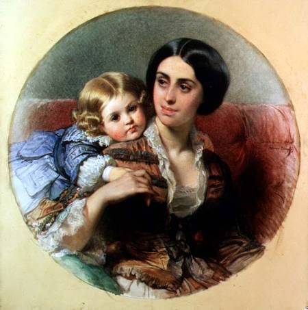 Maternal Tenderness von Edouard Louis Dubufe