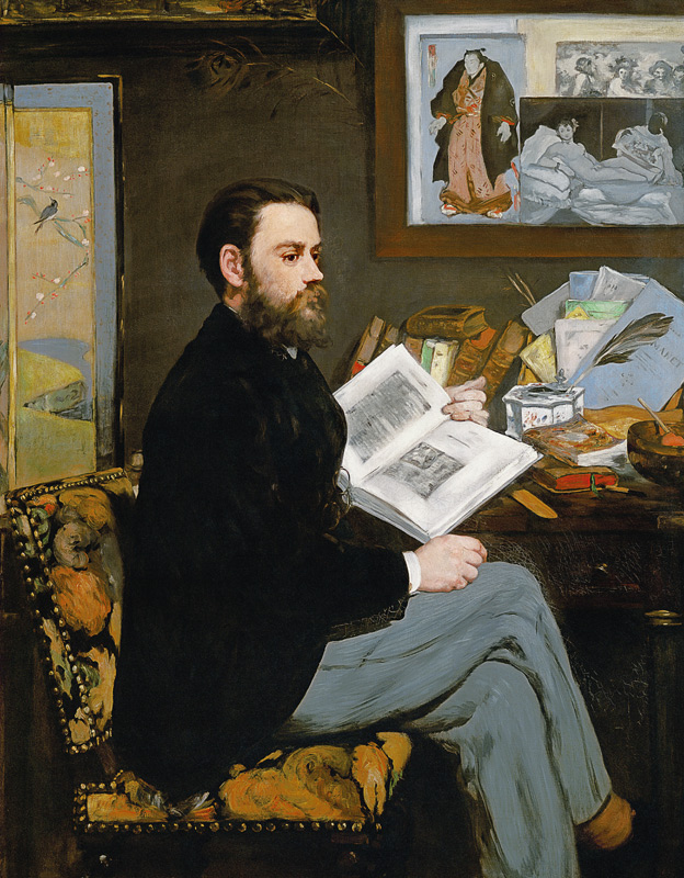 Portrait of Emile Zola (1840-1902) von Edouard Manet