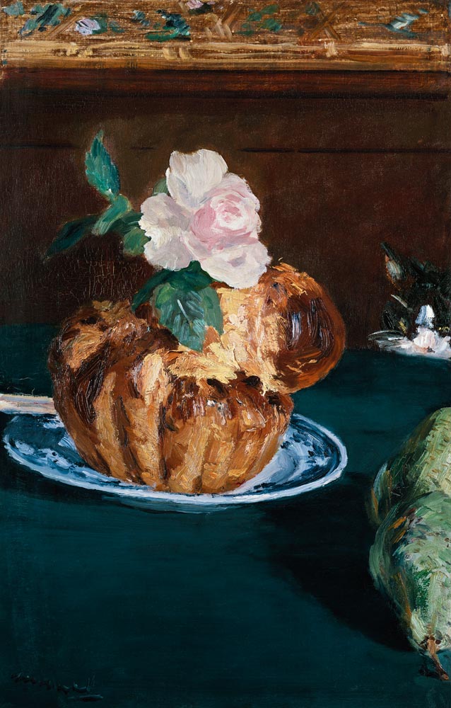 Stillleben mit Brioche von Edouard Manet