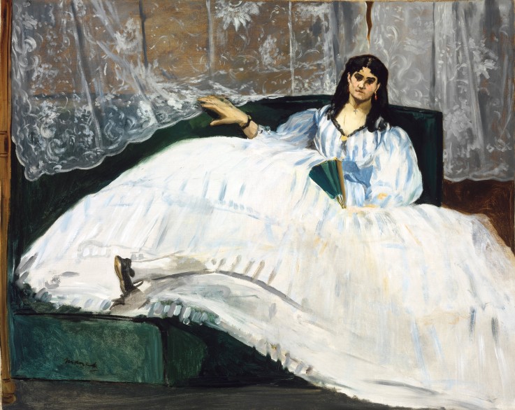 Dame mit Fächer von Edouard Manet