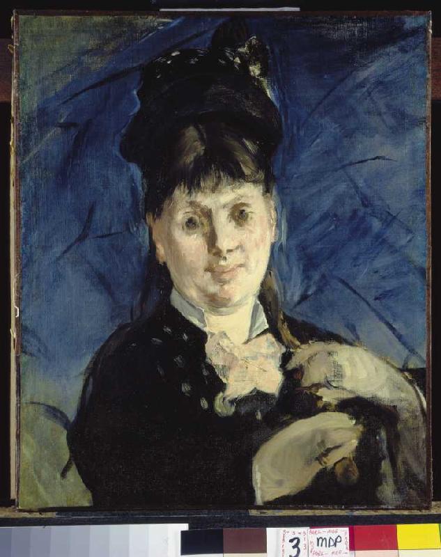 Frau mit Regenschirm. von Edouard Manet