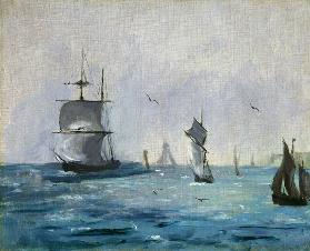 Fishing Boat Arriving, with the Wind Behind 1864