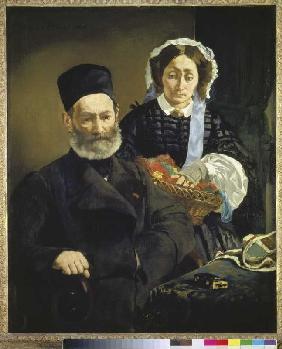 Monsieur und Madame Auguste Manet, die Eltern des Künstlers. 1860
