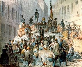 Barricades in Marzstrasse, Vienna 1848