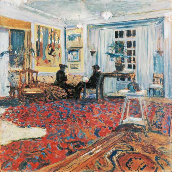 Plauderei im Salon (Monsieur und Madame Arthur Fontaine) von Edouard Vuillard