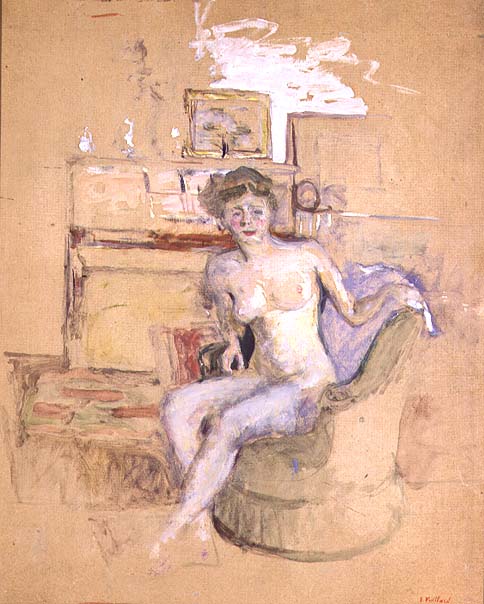 Seated Female Nude, 1940 (board)  von Edouard Vuillard