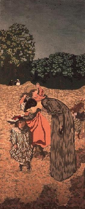 The Public Gardens: The Questioning, 1894 (distemper on canvas) 