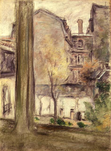 View of the Courtyard, c.1900 (pastel on paper)  von Edouard Vuillard